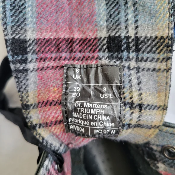 Dr. Martens Triumph Dark Green Combat Foldover Boots with Ribbon Laces Size 8 - Picture 8 of 14